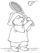 coloriage l ours paddington renvoie la balle